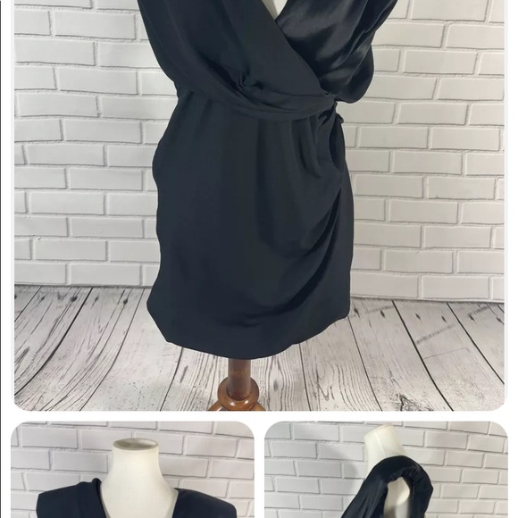 NWT CARMEN MARCH GATHERED CREPE MINI DRESS - Picture 6 of 16